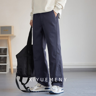 宽松百搭直筒长裤 户外三防冲锋休闲裤 新款 加绒2025秋冬季 子潮 男士