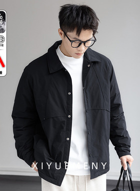 90灰鹅绒轻薄羽绒服男士2025冬季新款宽松大码休闲百搭男生外套潮