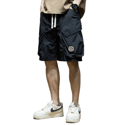 防水速干冰丝工装短裤男胖子大码