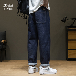 新款 复古水洗男士 加绒休闲裤 不掉色牛仔裤 裤 秋冬季 胖子大码 子 男款