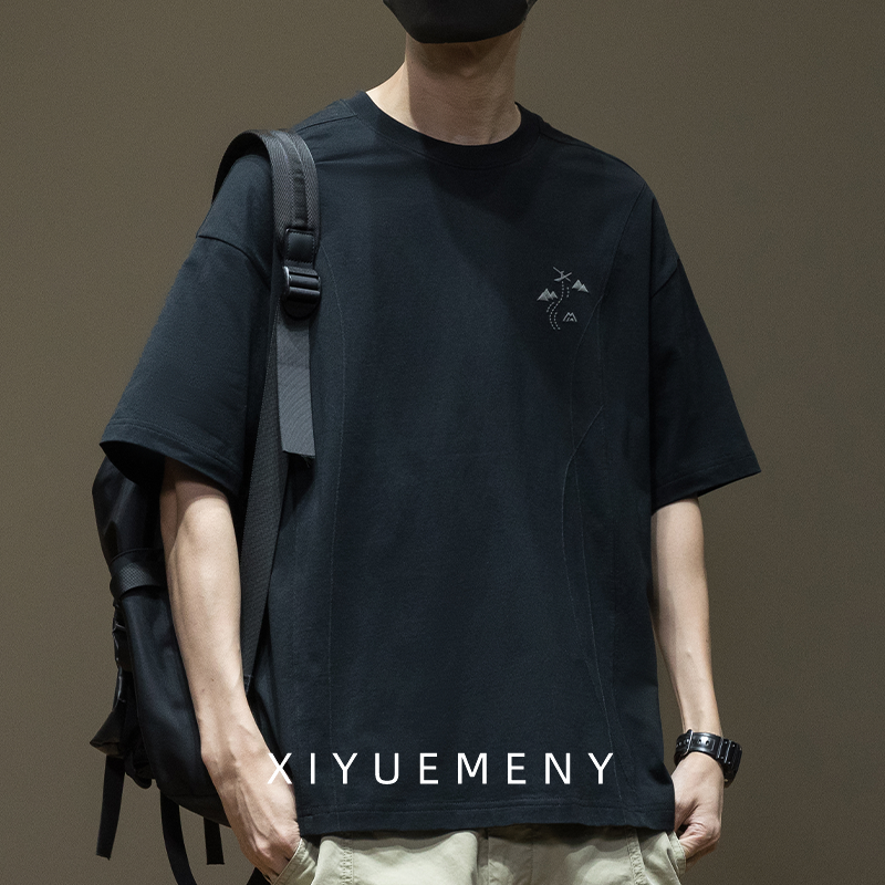 设计感250g新疆棉短袖T恤男