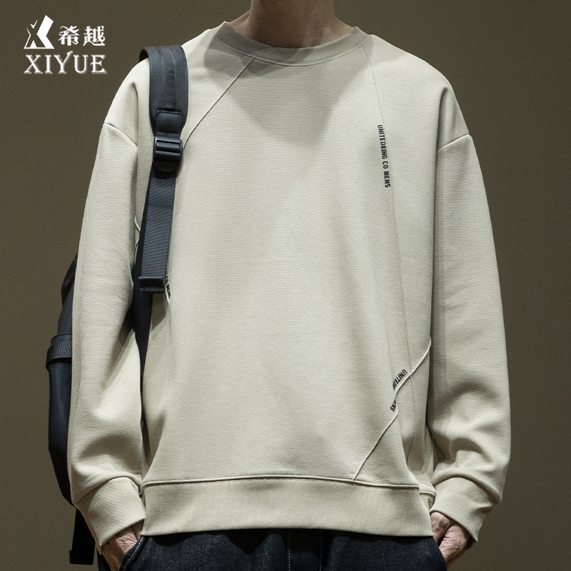 美式拼接印花卫衣宽松大码