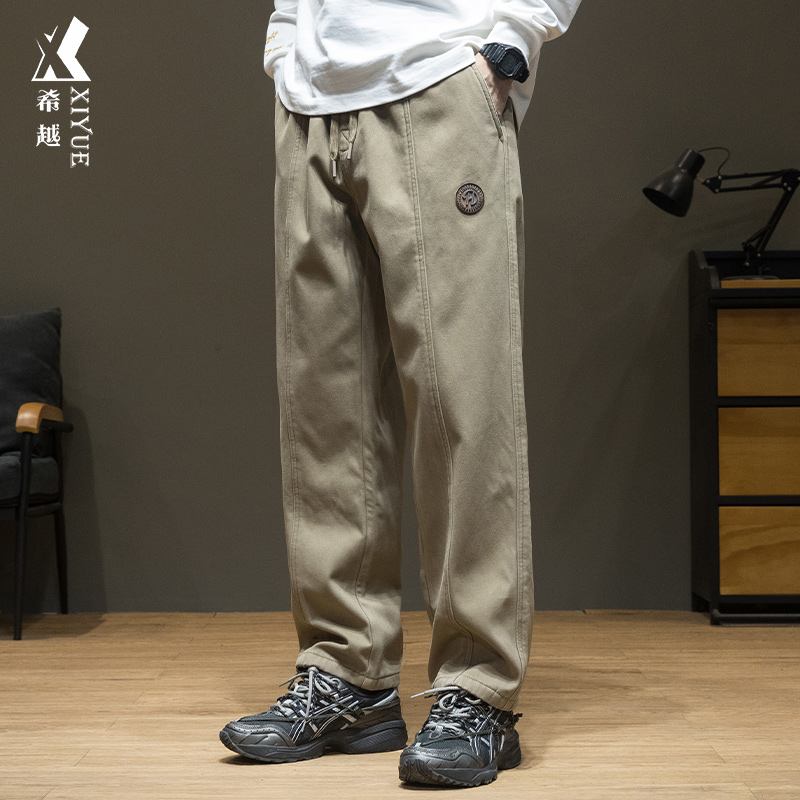 7XL加大码潮牌直筒休闲裤子男士