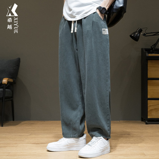 男加肥加大男裤 老爹裤 宽松长裤 男士 子加绒秋冬 大码 春秋直筒休闲裤