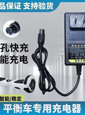 通用两轮平衡车充电器36V42V54V64V三孔插头电源适配器带线充电器