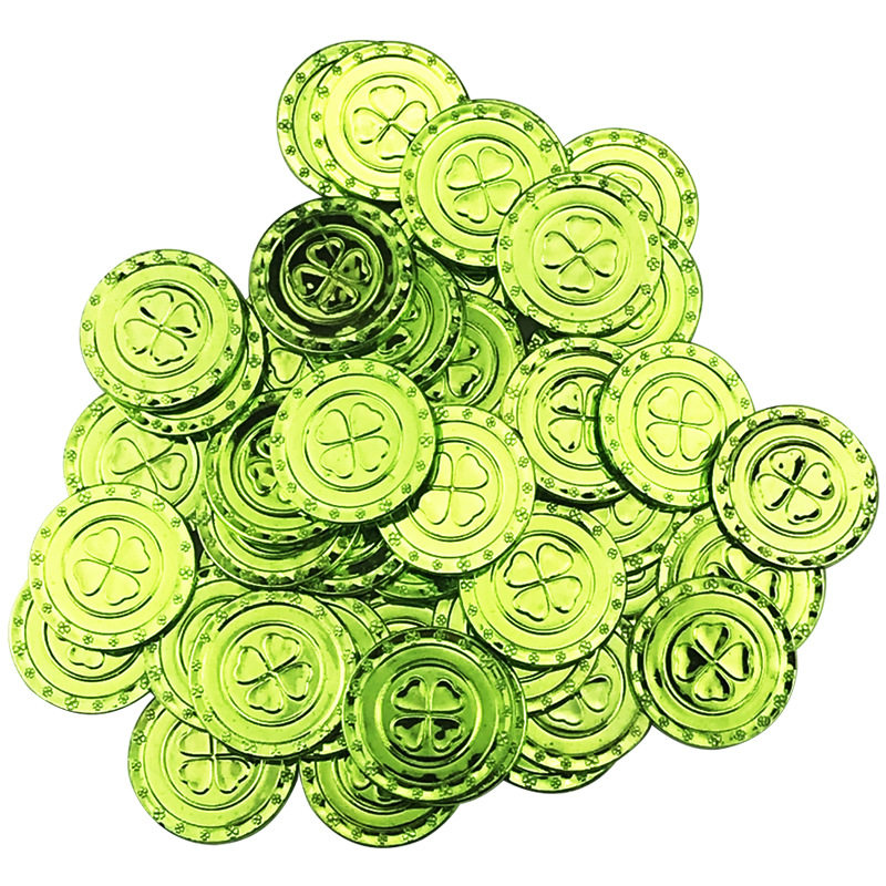 绿色三叶草金币儿童玩具