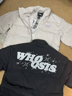 WHOOSIS(不知其名)群星闪耀LOGO刺绣羽绒服外套秋冬保暖简约男