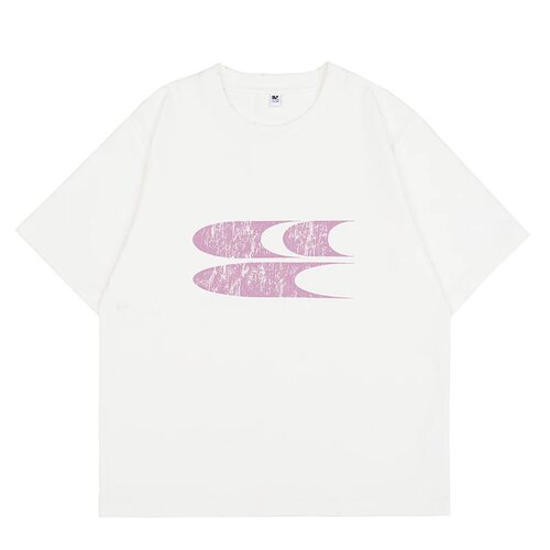哭喊中心裂纹设计感小众ccc logo 圆领短袖t恤ins潮