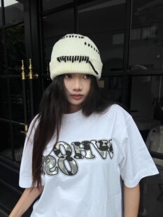 T恤男女潮 迷彩2.0系列8字迷彩贴布烫钻短袖 WHOOSIS 不知其名