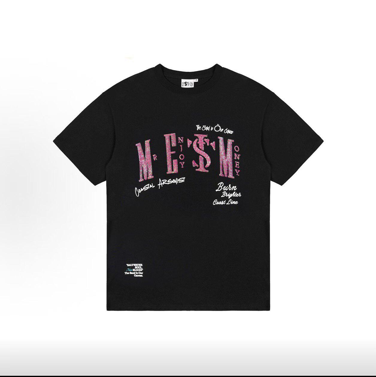 MEDM × STK SmallTownKid 联名珠片绣字母排版短袖T恤潮流男女款 - 实物图
