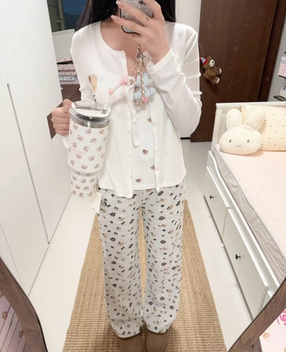 TWOI Design Lab小熊巧克力裤子ins潮