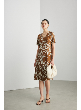 真丝印花连衣裙ML-600S