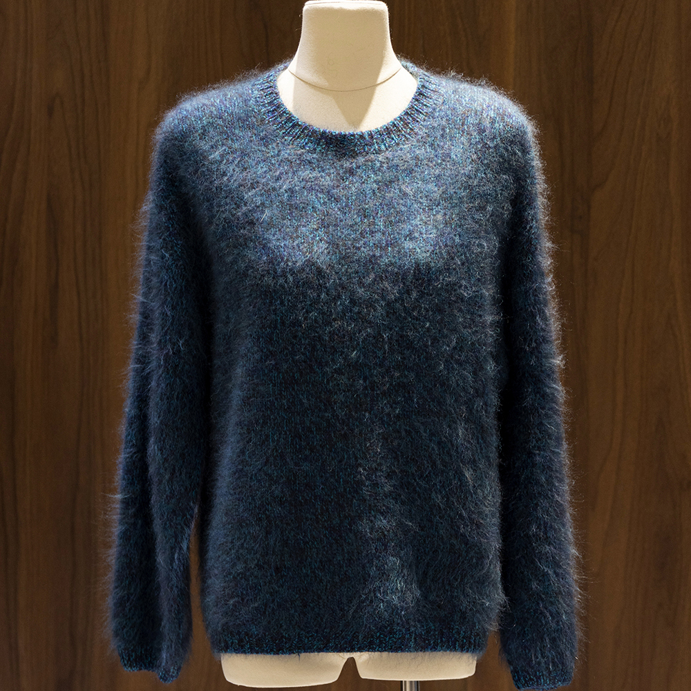 新款圆领套头宽松休闲时尚100绵羊毛长袖女士上衣JS-077