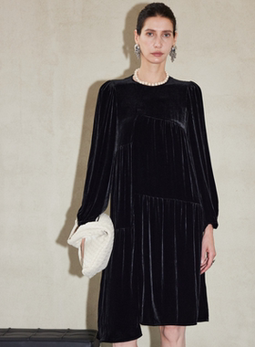真丝丝绒连衣裙ML-S-384