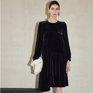 真丝丝绒连衣裙ML 384