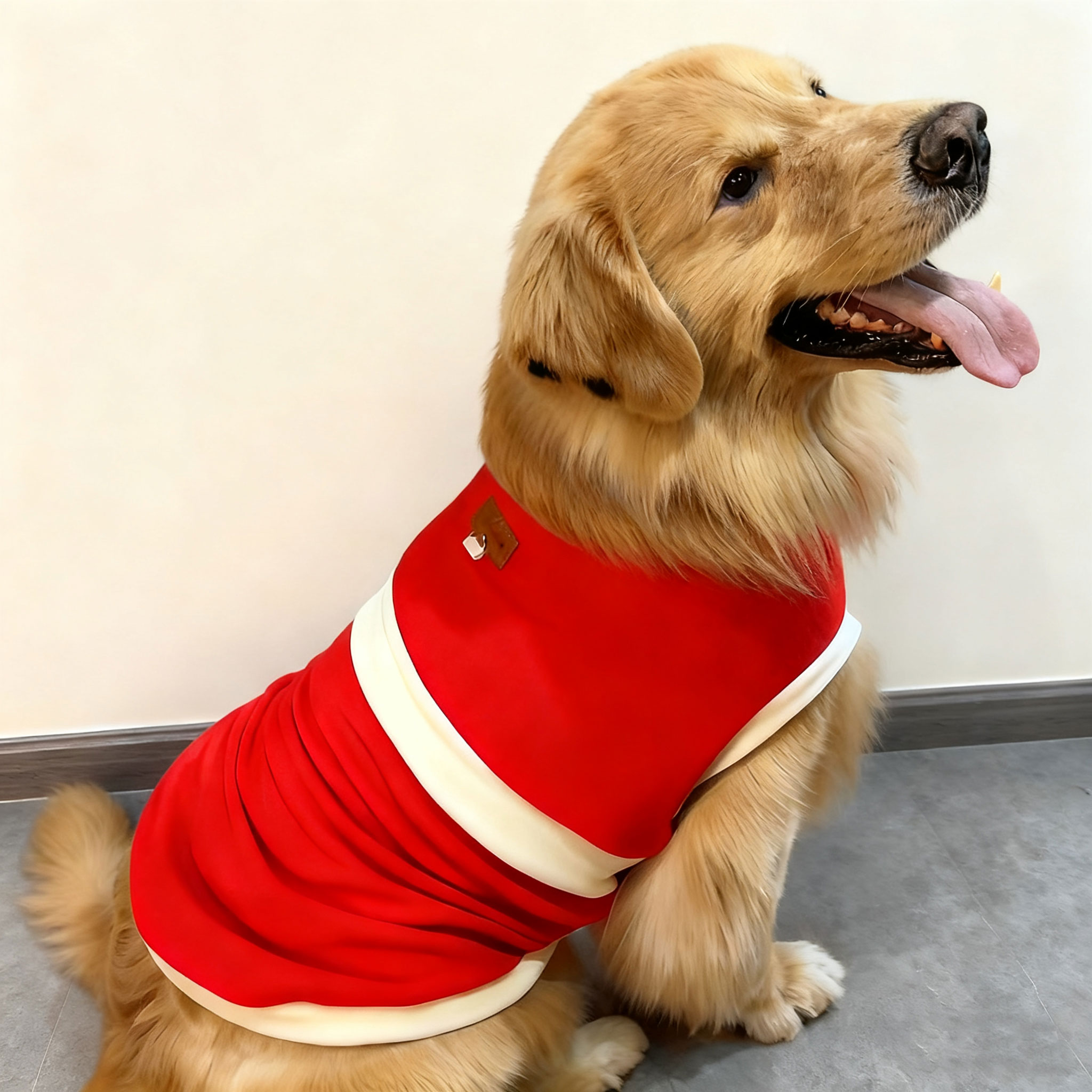 狗狗红色喜庆衣服大型犬冬天金毛拉布拉多萨摩耶大狗狗圣诞新年装