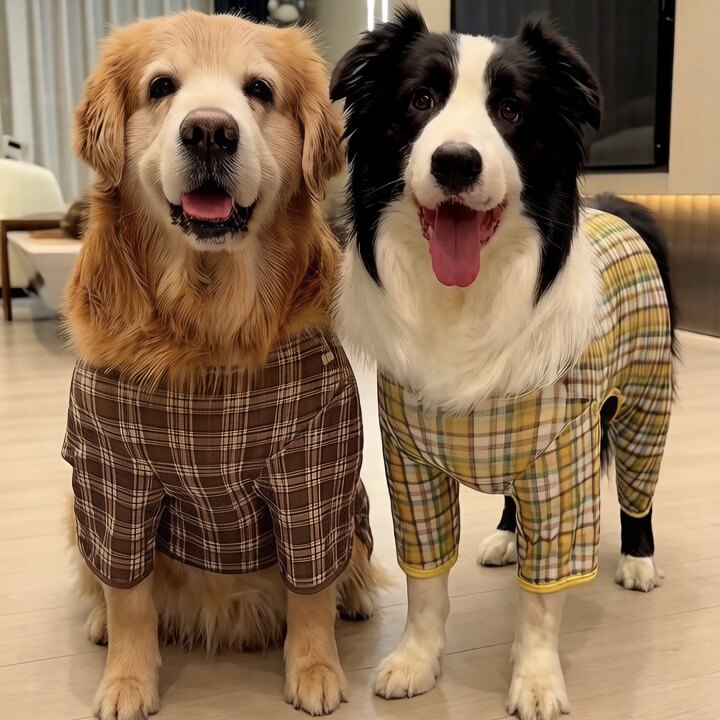 宠物四脚衣薄款夏防脏中大型犬边牧拉布拉多金毛大狗狗衣服防掉毛