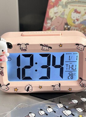 闹钟夜光时钟学生宿舍多功能桌面
