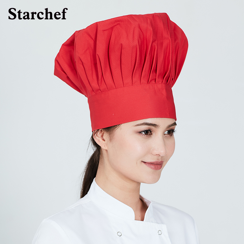厨师帽厨房饭店西餐厅酒店蘑菇帽布蛋糕店男女厨师工作帽子咖啡厅