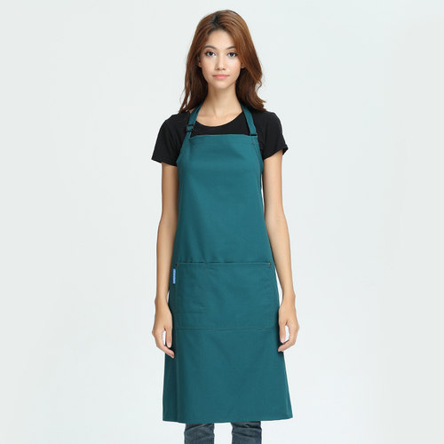 挂脖长款厨师服务员围裙定制logo