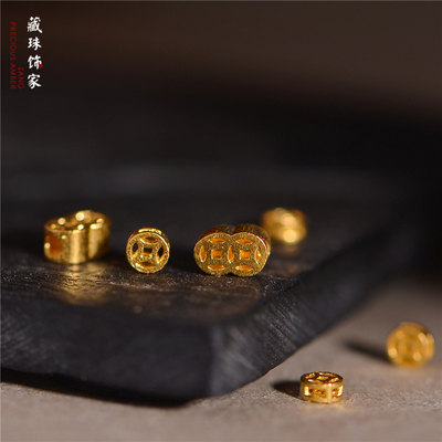 藏珠饰家足金古法錾刻古法黄金