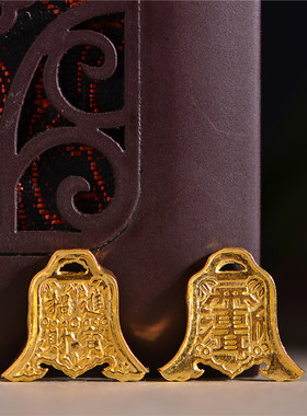足金手工錾刻古法金雨渐耳伏羲