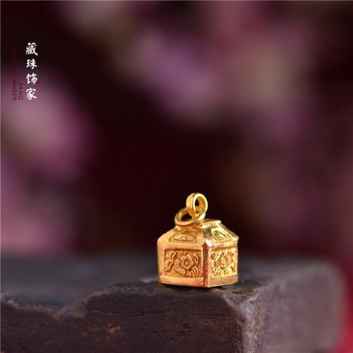 手工錾刻古法黄金金印称心如意