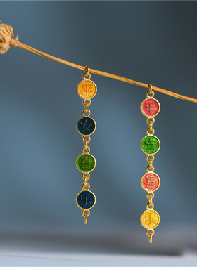 足金珐琅烧蓝平安喜乐连