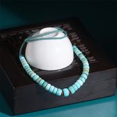 diy毛衣链9.5mm 藏珠饰家 湖北绿松石老型珠塔链项链 6mm老型珠