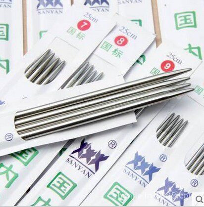 三燕25cm短钢针毛衣针毛线图片