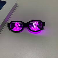 Cool seven-color heart-shaped Conan anime led red-eye special effect dance party, creative and funny glasses for trendy girls thumbnail 5
