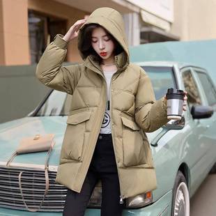 宽绒松大口袋中长款 正品 8853时尚 韩71 棉袄 羽撤柜加厚保暖棉服版