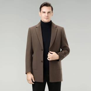 冬季男士羊毛衣长大款脱羽绒内胆中青年商中务毛卸A8109-C呢西服