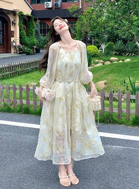 带刺绣腰绣D115-C98连花衣裙带女