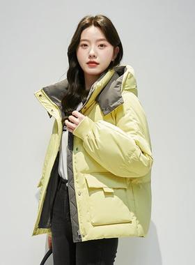 品57-8801牌品正撤柜款冬新女士连学生面棉包服外套短款羽绒服大