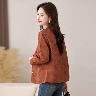 好看新衬衫 洋气休闲ZJIN2561宽松小个套子妈妈装 时尚 早短外女秋款