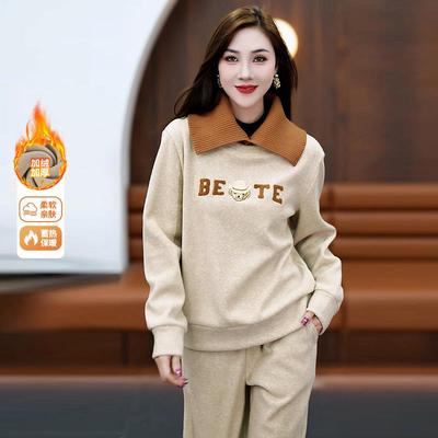 绒加厚运动套装女冬时尚洋84162807气秋时卫衣高级感休加闲服髦两