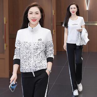 春装新女款运动套装长袖96957416领透健身训服休闲跑步气练服