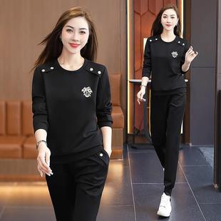 时尚 中妈妈春季 8220新卫款 年年61 中老秋年衣女春两 运动休闲套装