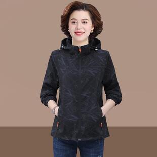 岁妈春装76179309件连帽卫衣洋气中老年上单衣春妈秋长袖上衣女服