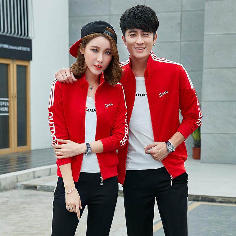 动春季新款情侣运动服套装547668跑青年男女运服休闲套装校服步健