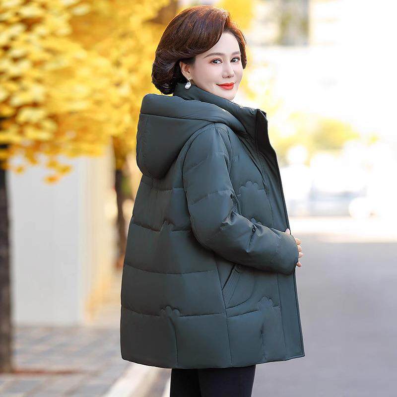 羽正品撤柜白妈鹅绒绒服89-8060女中宽长款冬新款松加厚保暖妈外