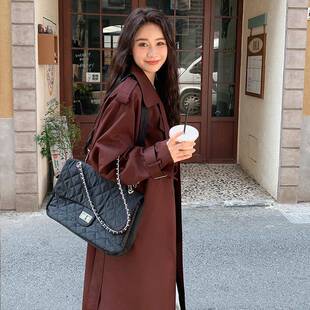 2440X175安拉红色风衣外女春新款今年套流行英伦风高秋可级感长款