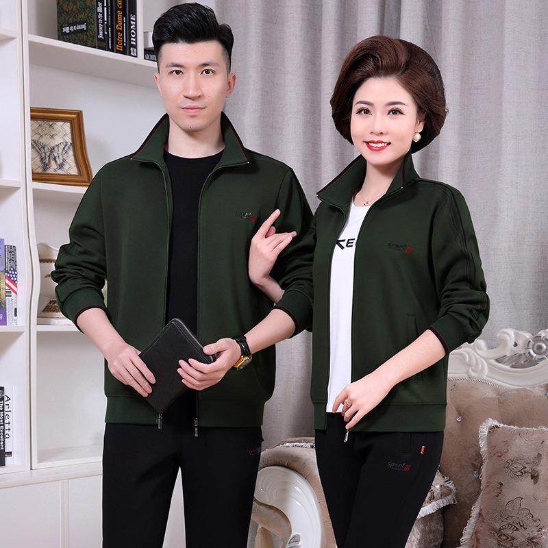 老套年运中动69799569装男春秋季爸爸妈妈情侣套装休闲运动服女大
