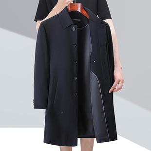 外套春季 翻中年羊老毛呢子812 中长款 大衣薄款 领男士 高秋品质男装