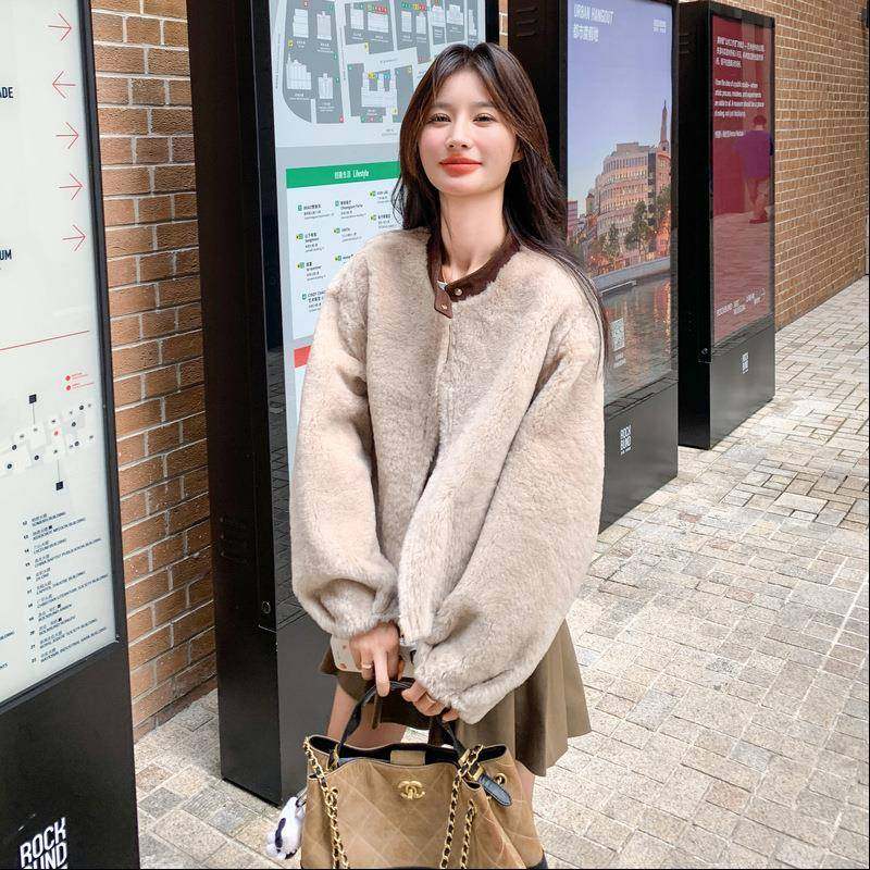 小款设计感两面冬穿羊羔毛外c196-811套女众短新款加厚保暖仿皮毛