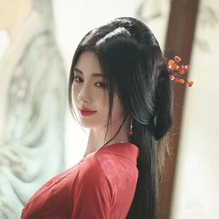 鞠婧祎杨采薇花间令同款发簪古风汉服红色梅花日常盘发簪子头饰品