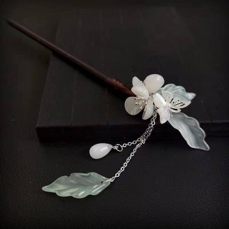 古风琉璃木簪子步摇手工日常盘发发簪汉服古典流苏配饰发饰头饰女