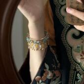 新中式 民族复古风手镯古风敦煌气氛感可调节镯子异域手饰手链配饰