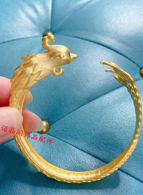 龙凤开口手镯沙金情侣款